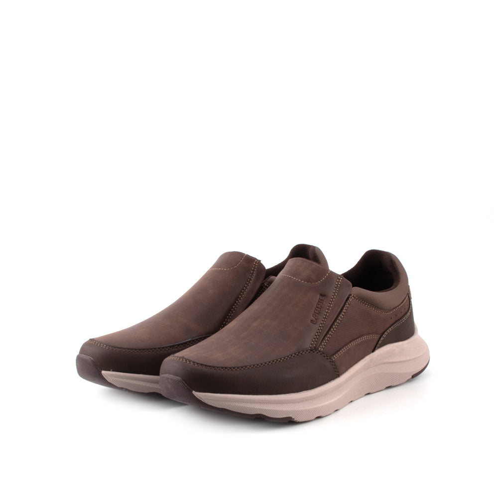 LARRIE Men Brown Sporty Travel Casual Slip On Shoes