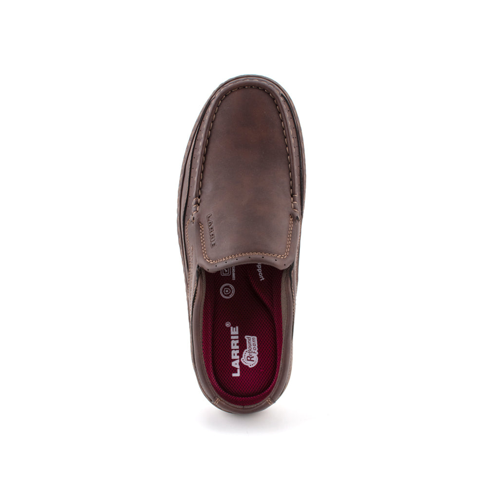 LARRIE Men Dark Brown Backless Casual Travel Loafers