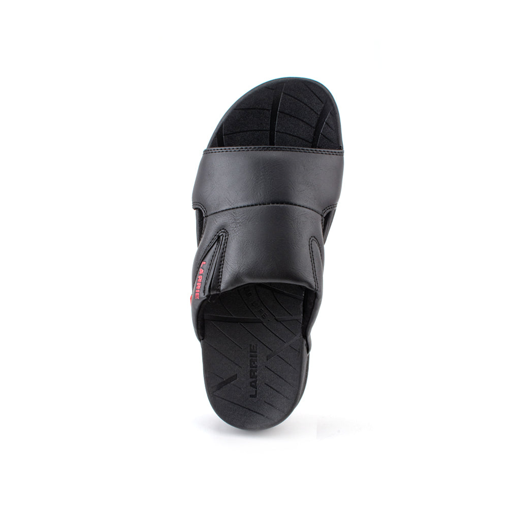 LARRIE Mens Black Comfy Open Toe Sandals