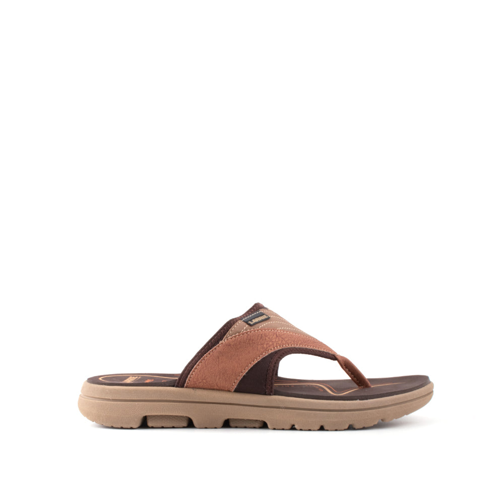 LARRIE Men Brown All Day Comfort Sliders (Big Size Available)