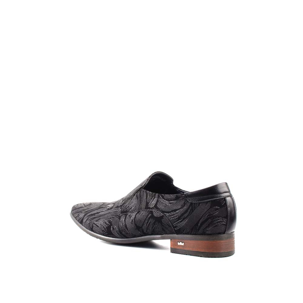 LR LARRIE Men Black Classy Full Patterned Business Footwear