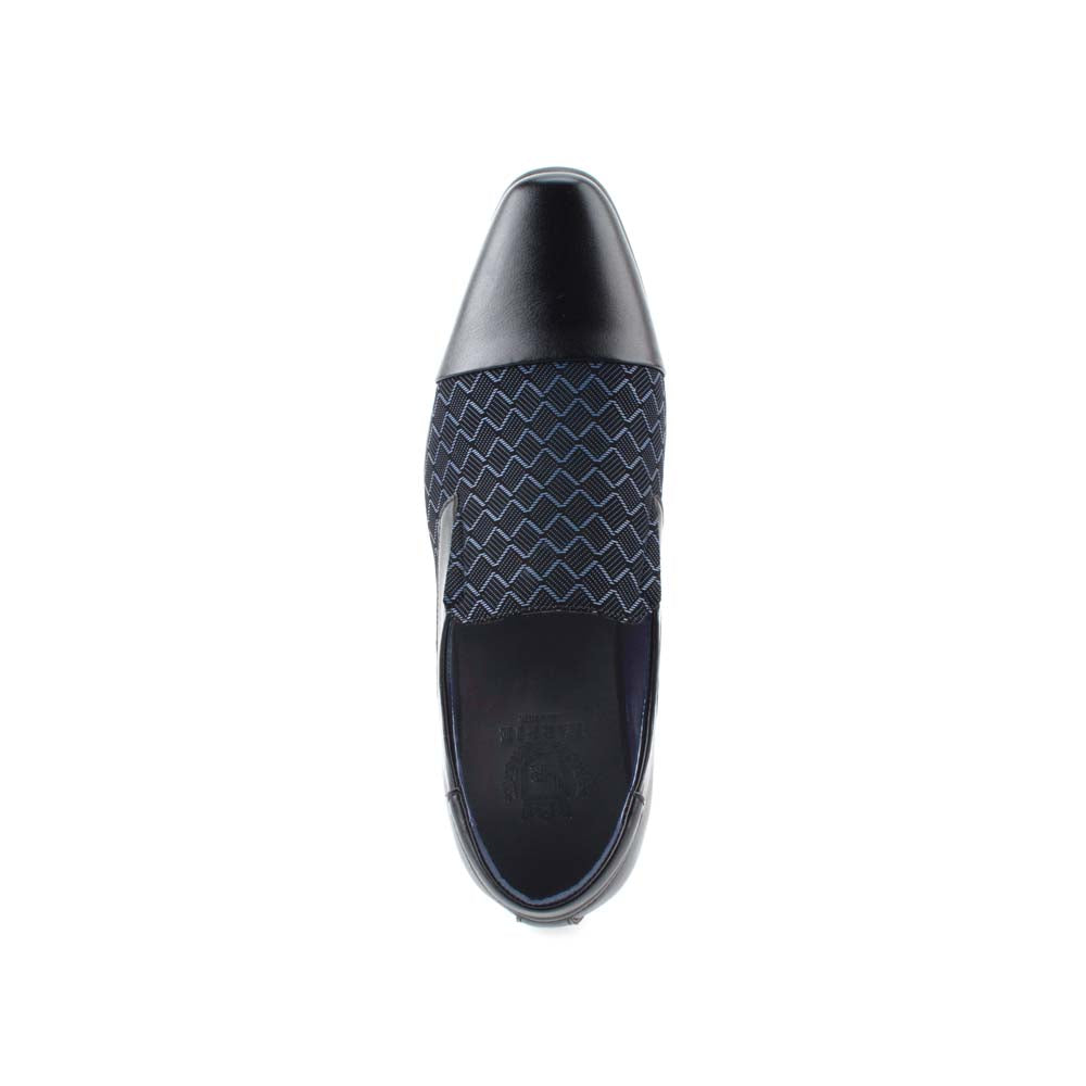 LR LARRIE Men Dark Blue Fashion Half Designed Business Shoes