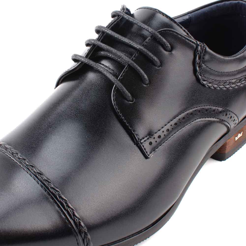 LR LARRIE Men Black Smooth and Shiny Formal Lace Up Shoes