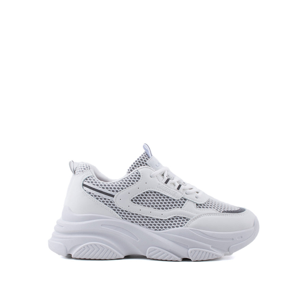 LARRIE Ladies White Comfy Stylish Sporty Sneakers