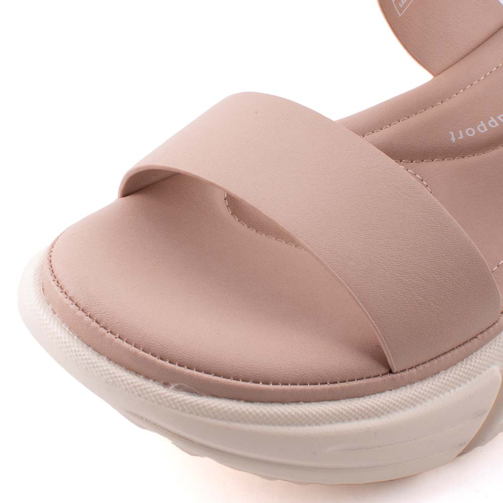 LARRIE Ladies Pink Light Comfy Slip On Sandals