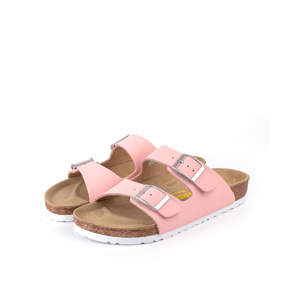 LARRIE Ladies Pink Double Strap Sandals