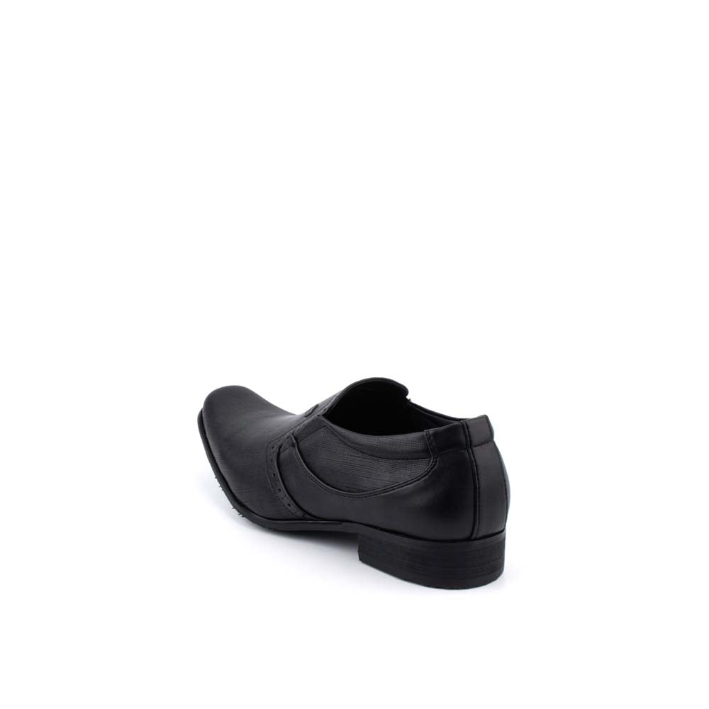 LR LARRIE Men's Black Flexible Pointed Toe Business Shoes