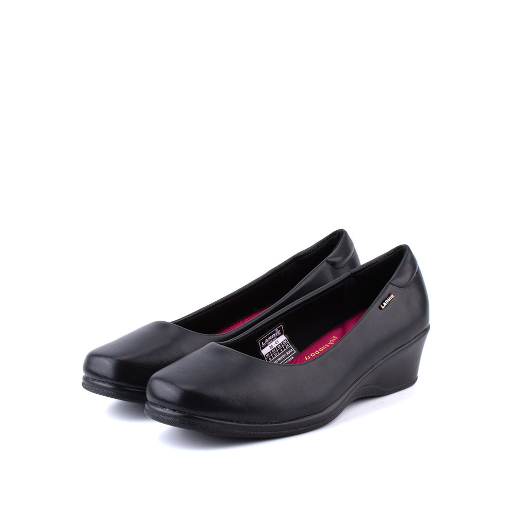 LARRIE Ladies Black Formal Comfort Slip-On Loafers