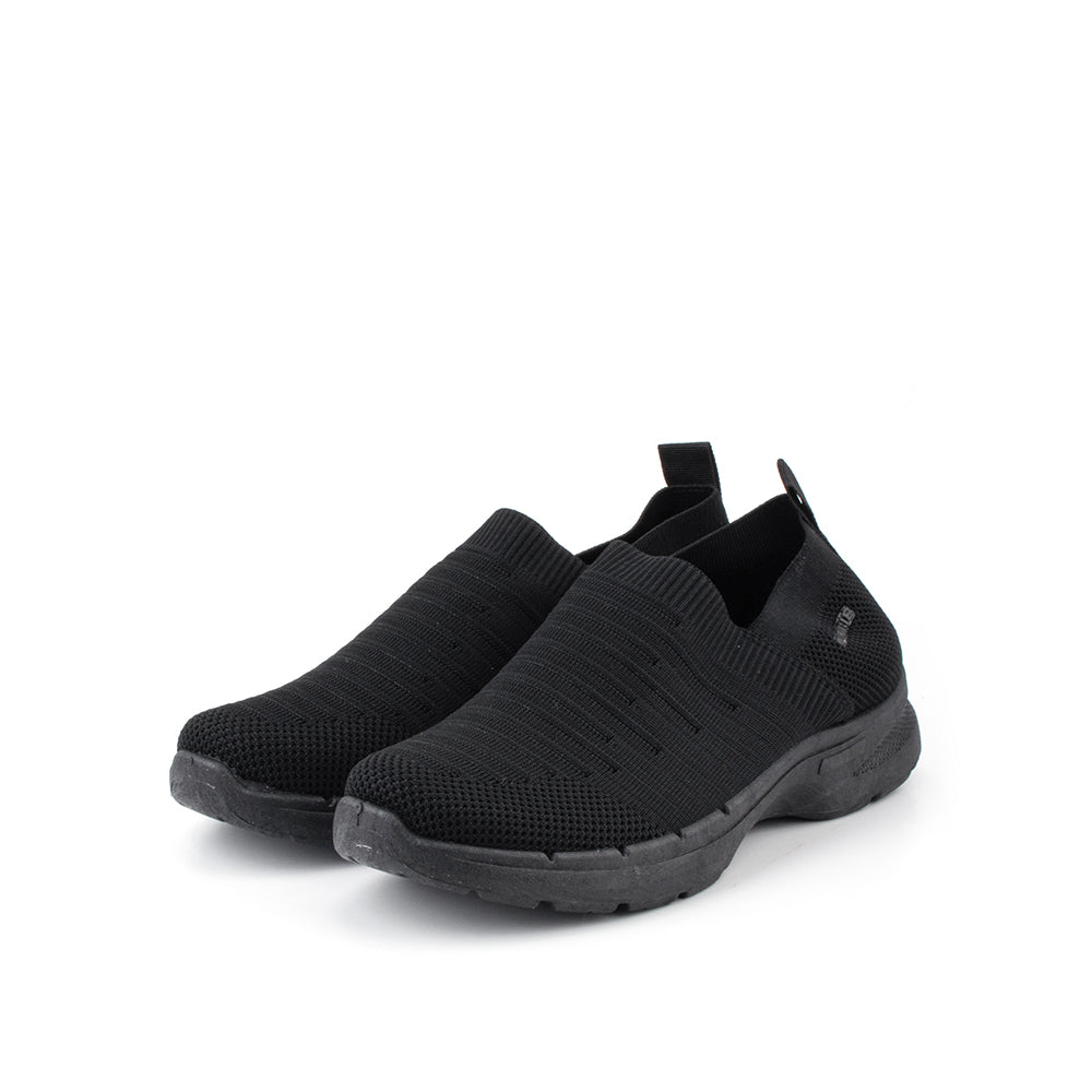 LARRIE Ladies Black Bouncy Comfort Sneakers