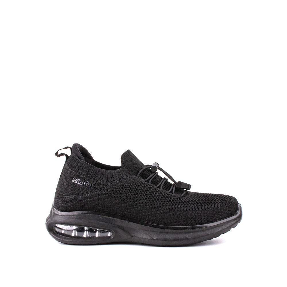 LARRIE Ladies Black Close-Fitting Comfort Sneakers