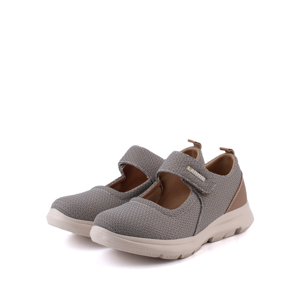 LARRIE Ladies Grey Casual Sporty Slip-On Flats