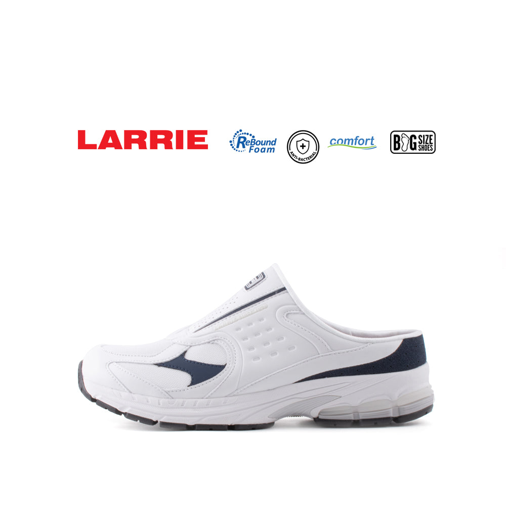 LARRIE Men White New Ultimate Fashion Comfort Backless Sneakers