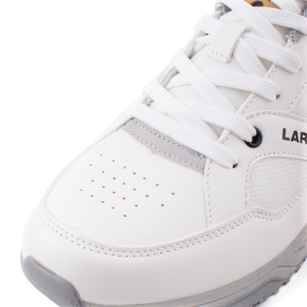 LARRIE 男士白色舒适时尚系带运动鞋
