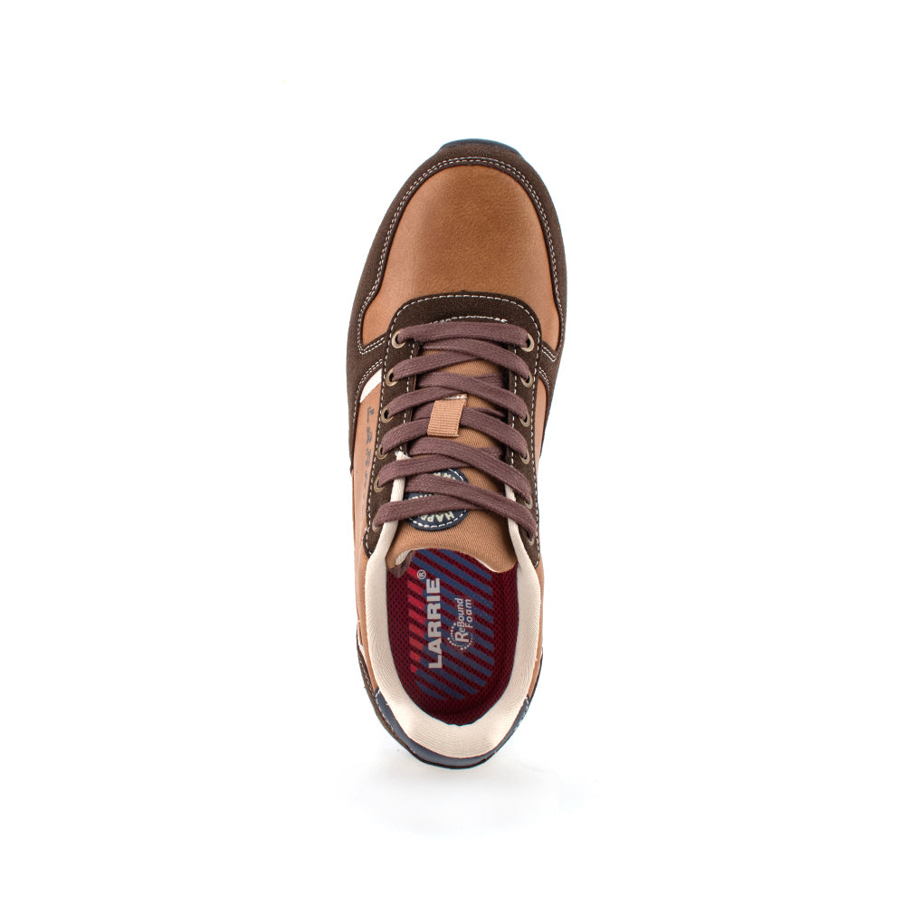 LARRIE Men Brown Street Style Lace Up Sneaks (Big Size Available)