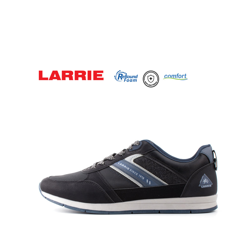 LARRIE Men Black Outdoor Platform Casual Sneakers