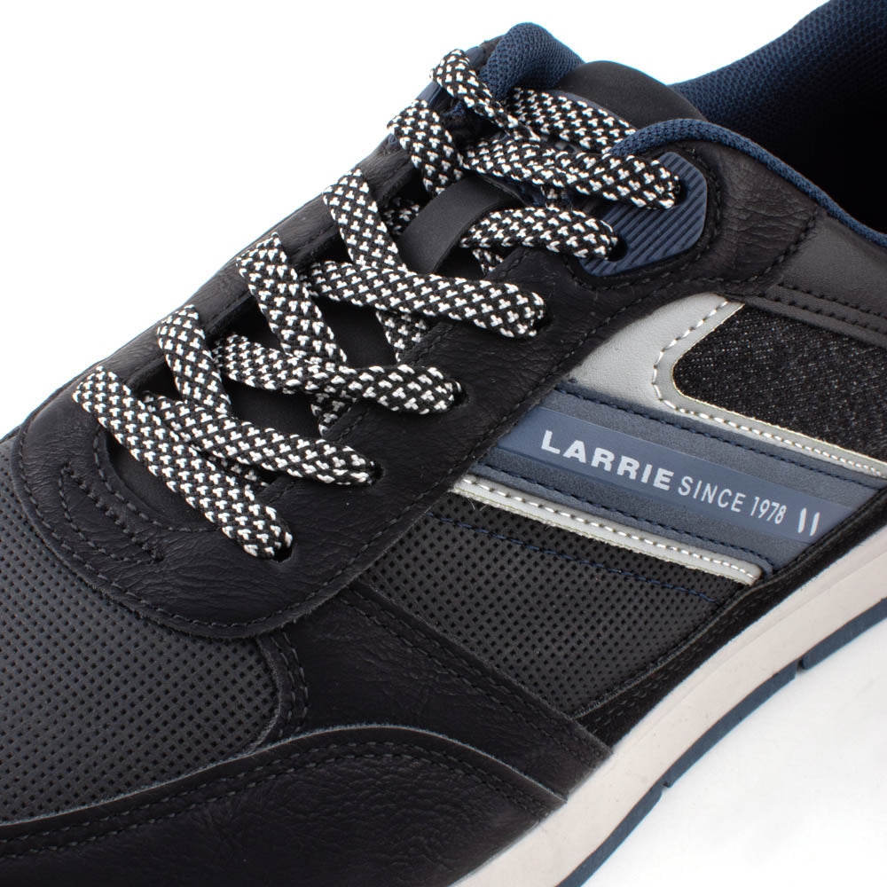 LARRIE Men Black Outdoor Platform Casual Sneakers