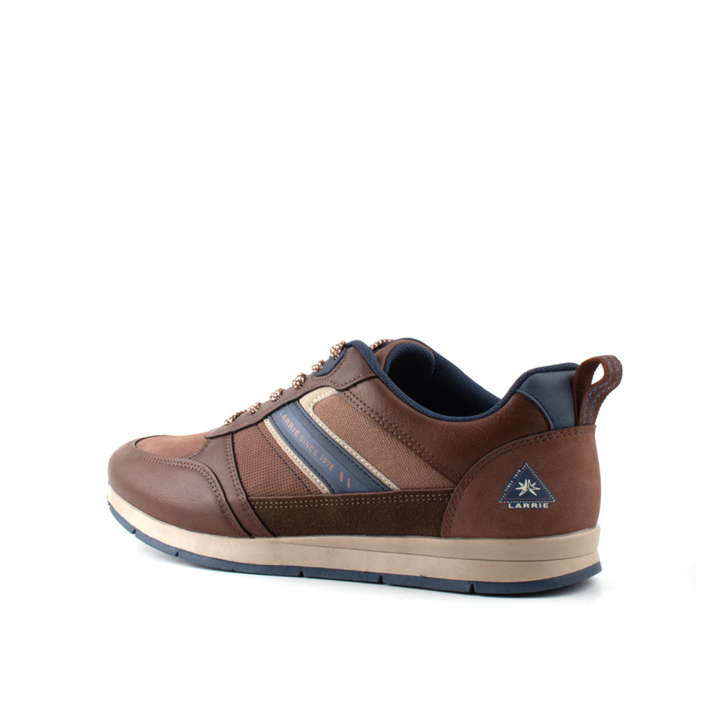 LARRIE Men Dark Brown Outdoor Platform Casual Sneakers
