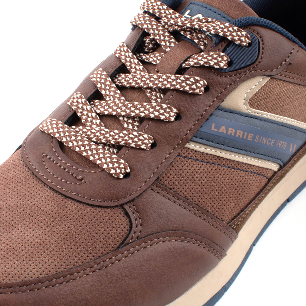 LARRIE Men Dark Brown Outdoor Platform Casual Sneakers