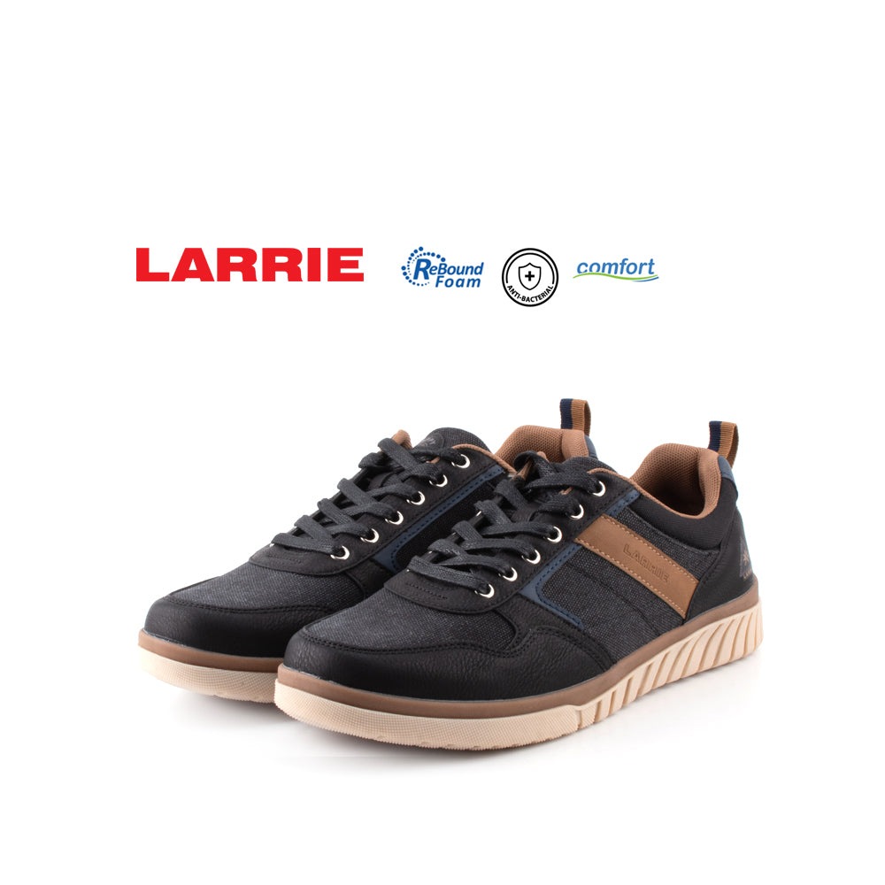 LARRIE Men Black Classic Canvas Upper Sneakers