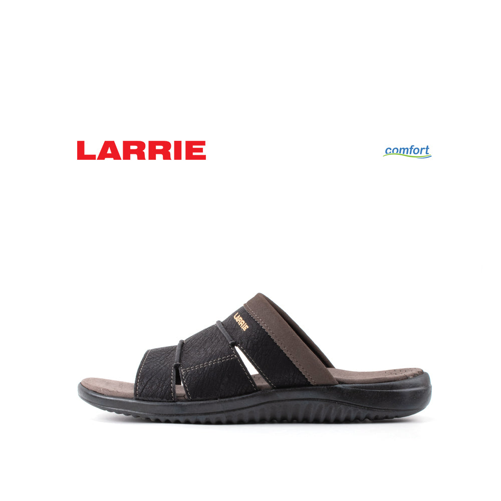 LARRIE Men Black Comfy Feet Sandals (Smaller Size Available)