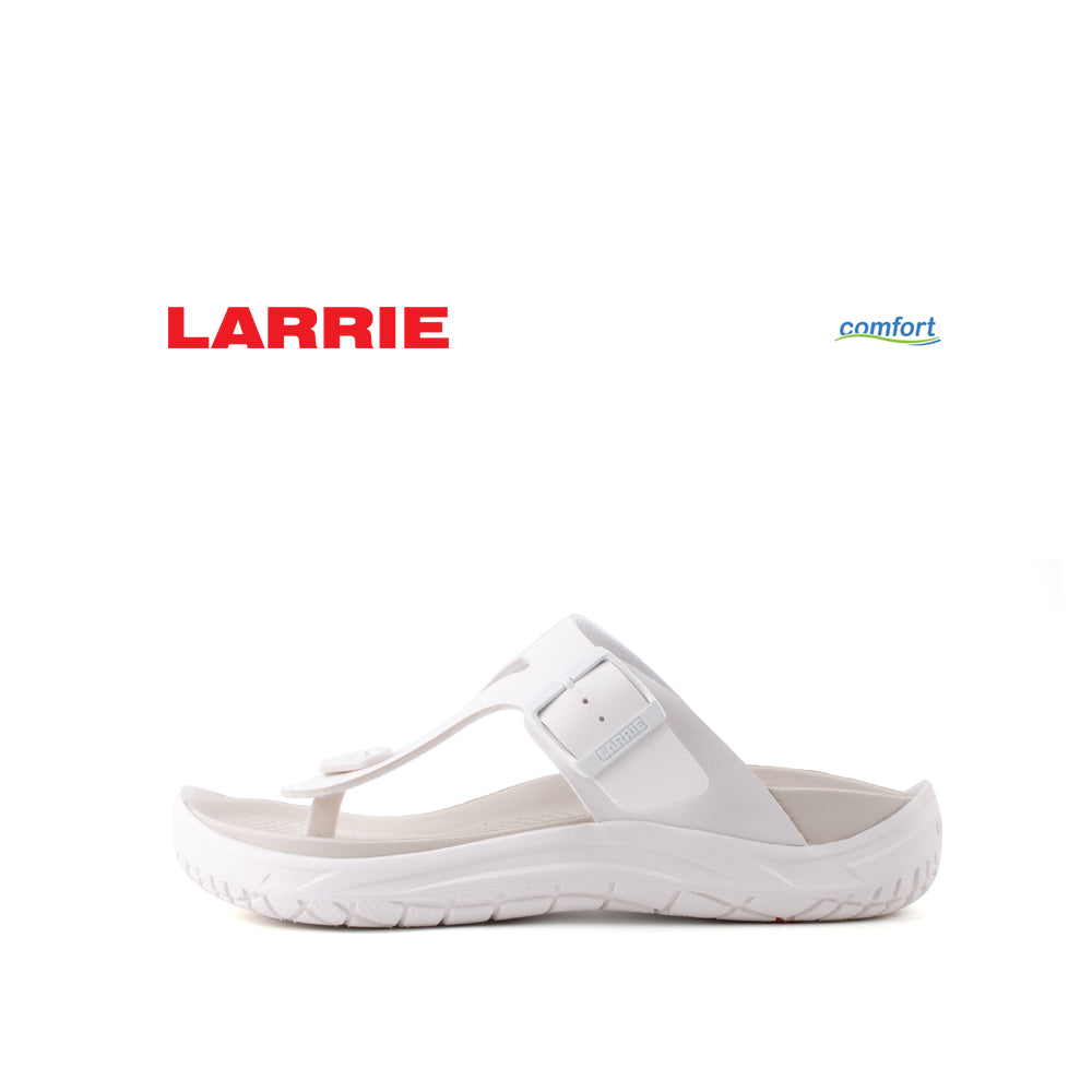 LARRIE Men White Fashion Casual Clip Thong Sandals (Big Sizes Available)