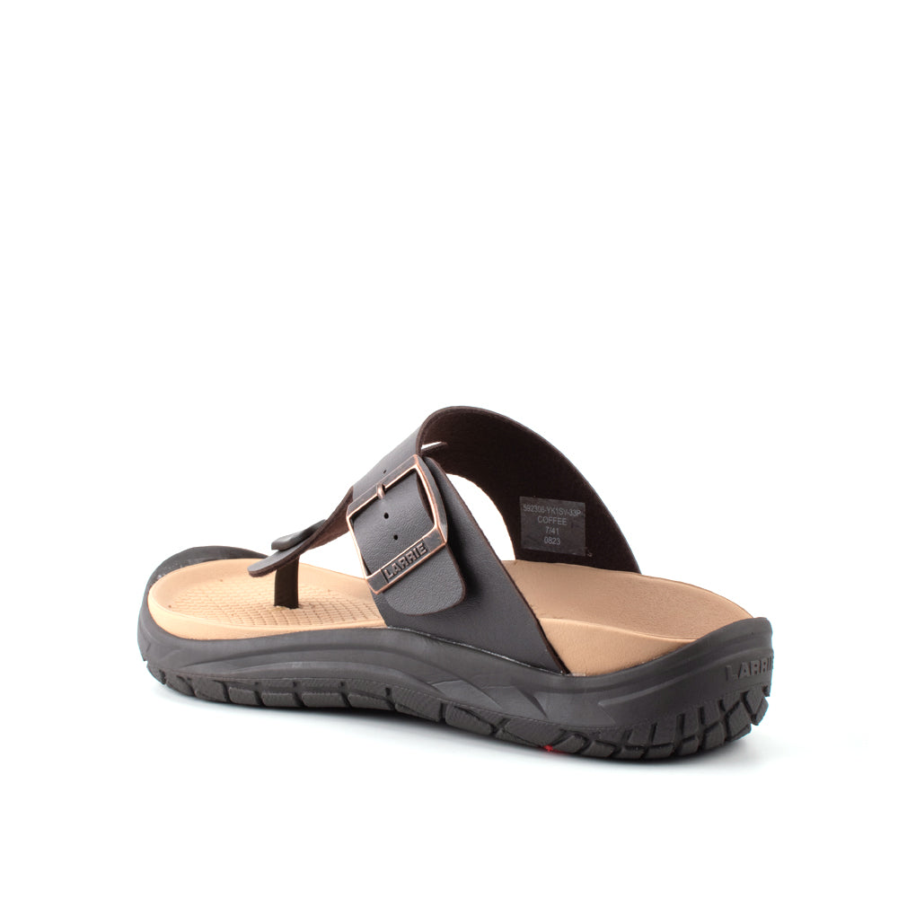 LARRIE Men Coffee Fashion Casual Clip Thong Sandals (Big Sizes Available)