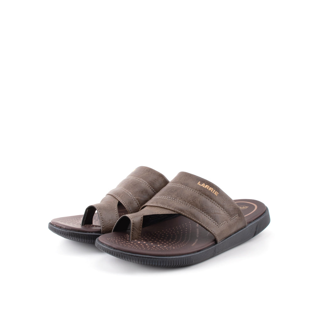 LARRIE Men Dark Olive Single Toe Loop Sandals (Small Sizes Available)