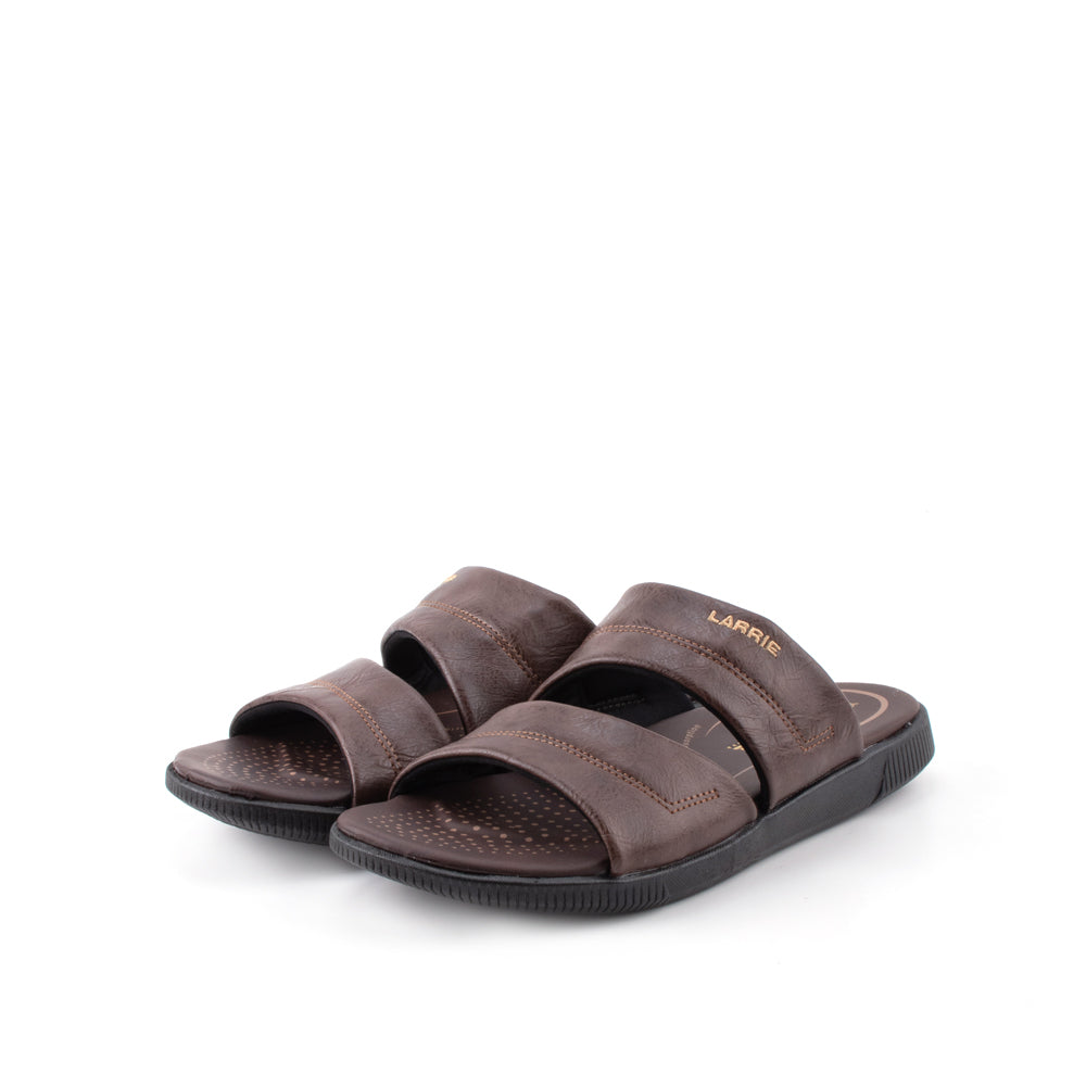 LARRIE Men Dark Brown Comfy Open Toe Sandals (Small Size Available)
