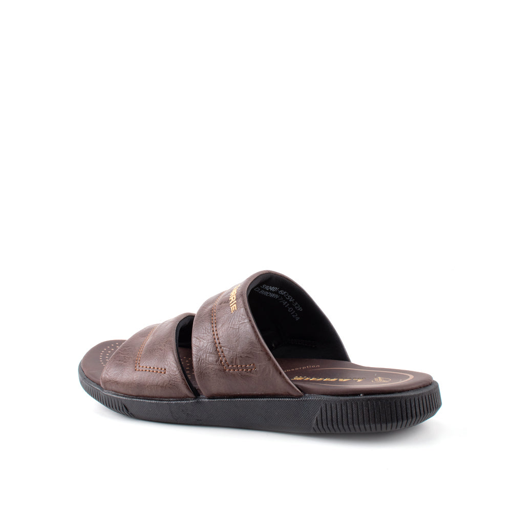 LARRIE Men Dark Brown Comfy Open Toe Sandals (Small Size Available)