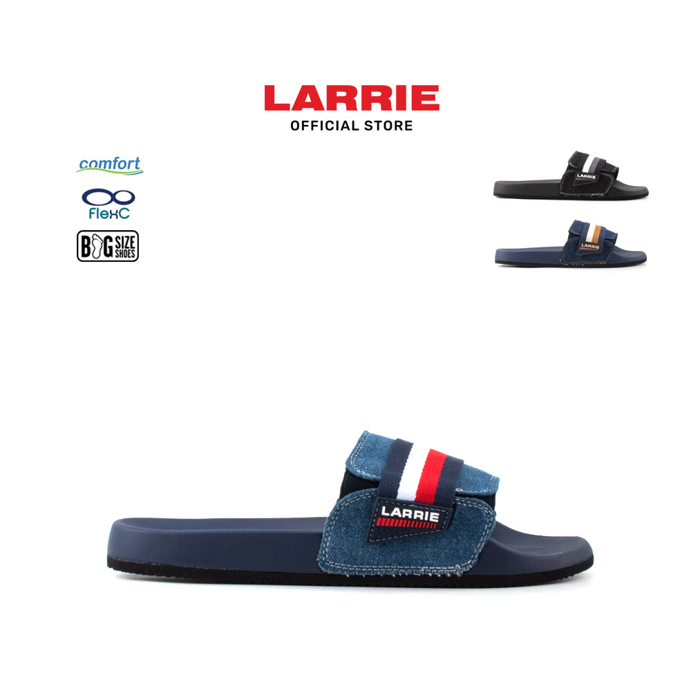 LARRIE Men Blue Denim Comfort Sliders (BIG SIZE AVAILABLE)