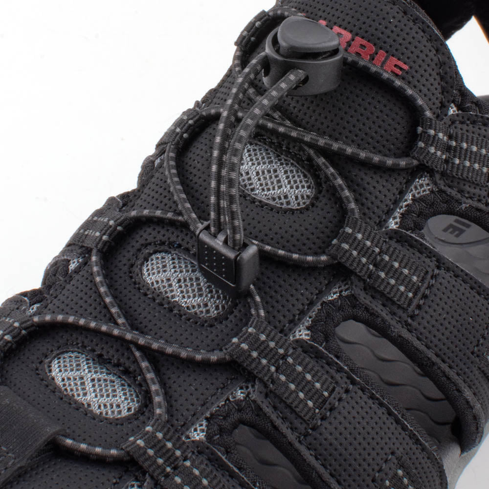 LARRIE Men Black Active Outdoorsy Comfort Sandals (Big Sizes Available)