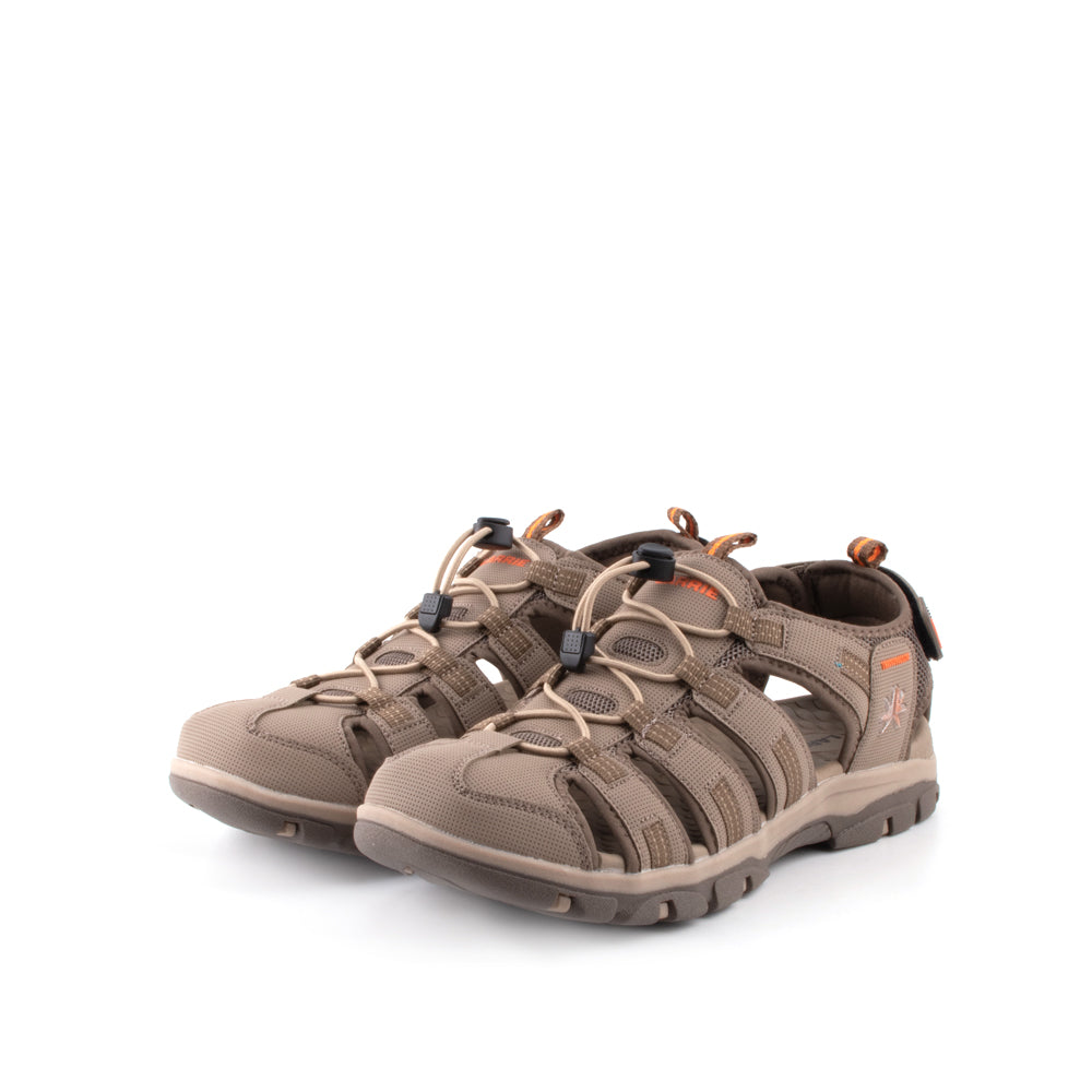 LARRIE Men Khaki Active Outdoorsy Comfort Sandals (Big Sizes Available)