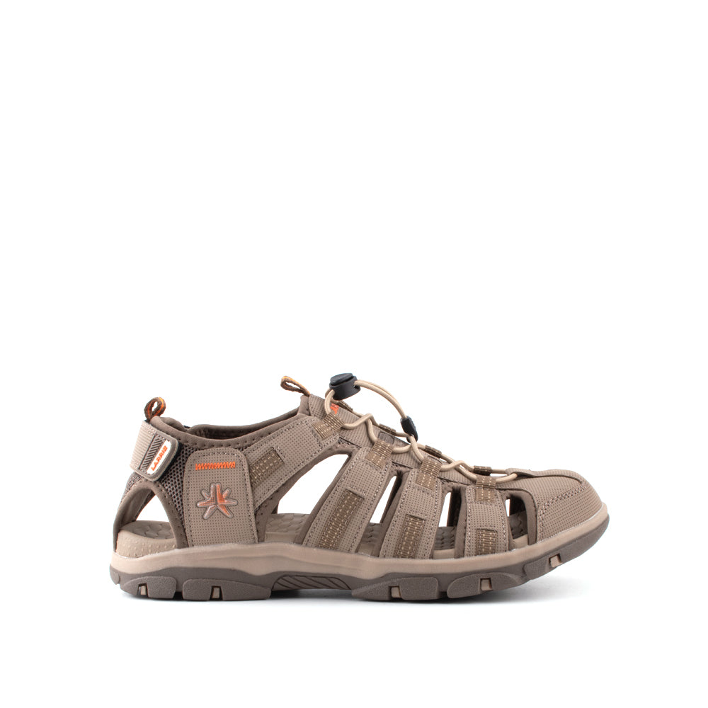 LARRIE Men Khaki Active Outdoorsy Comfort Sandals (Big Sizes Available)
