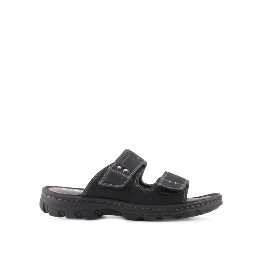 LARRIE Men Black Durable Comfy Walking Sandals