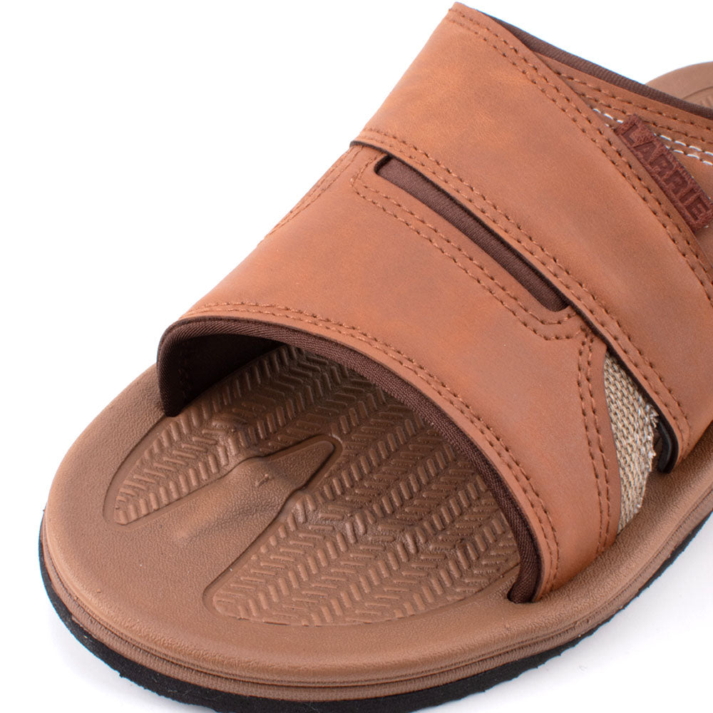 LARRIE Men Brown Open Toe Comfy Sandals