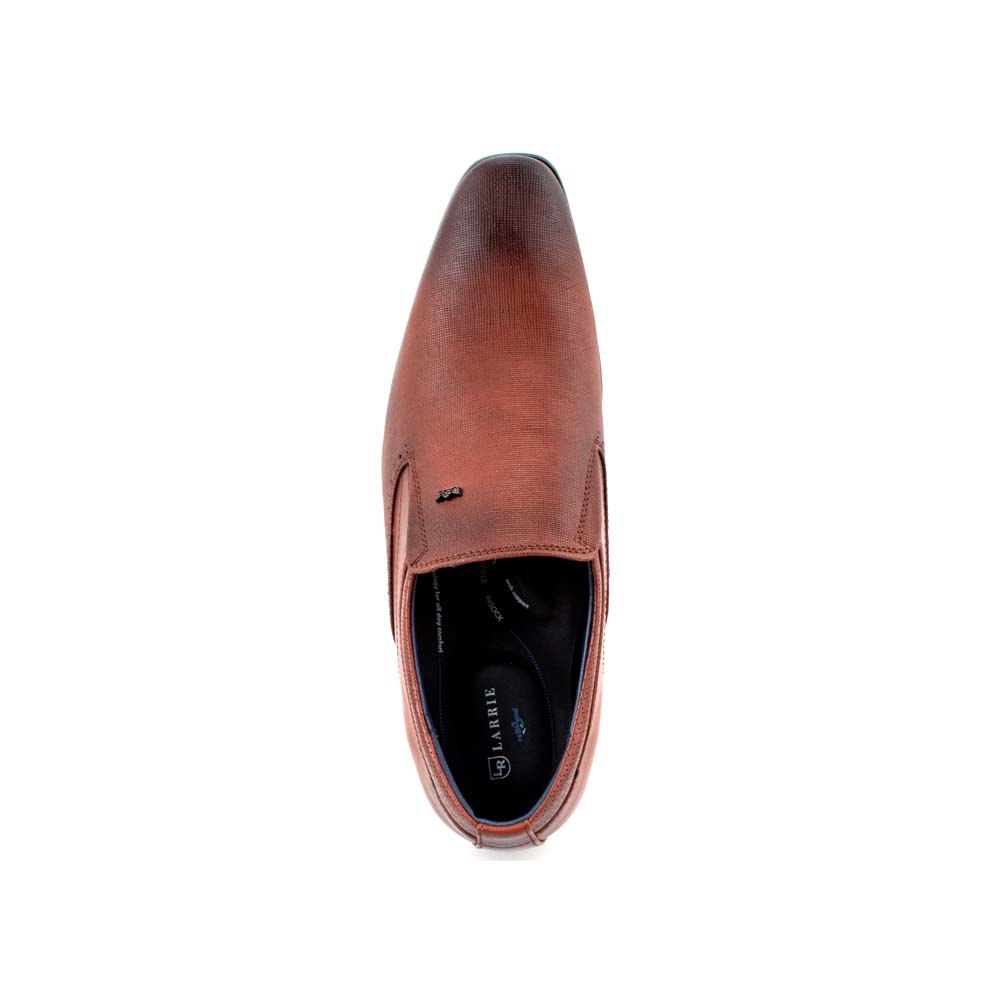 LR LARRIE Men Brown Classic Business Pointy Toe Slip On Shoes