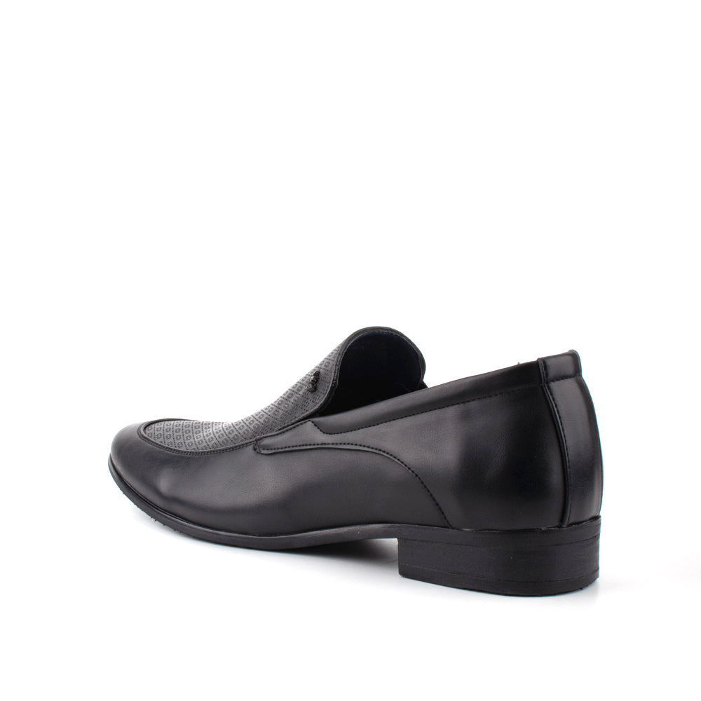LR LARRIE Men Black Smooth Classy Slip On Business Shoes