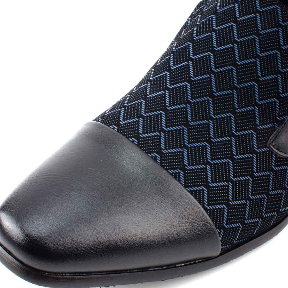 LR LARRIE Men Dark Blue Fashion Half Designed Business Shoes
