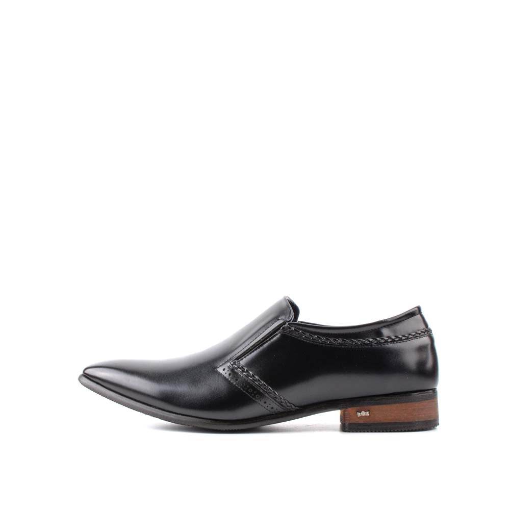 LR LARRIE Men Black Smooth and Shiny Formal Shoes