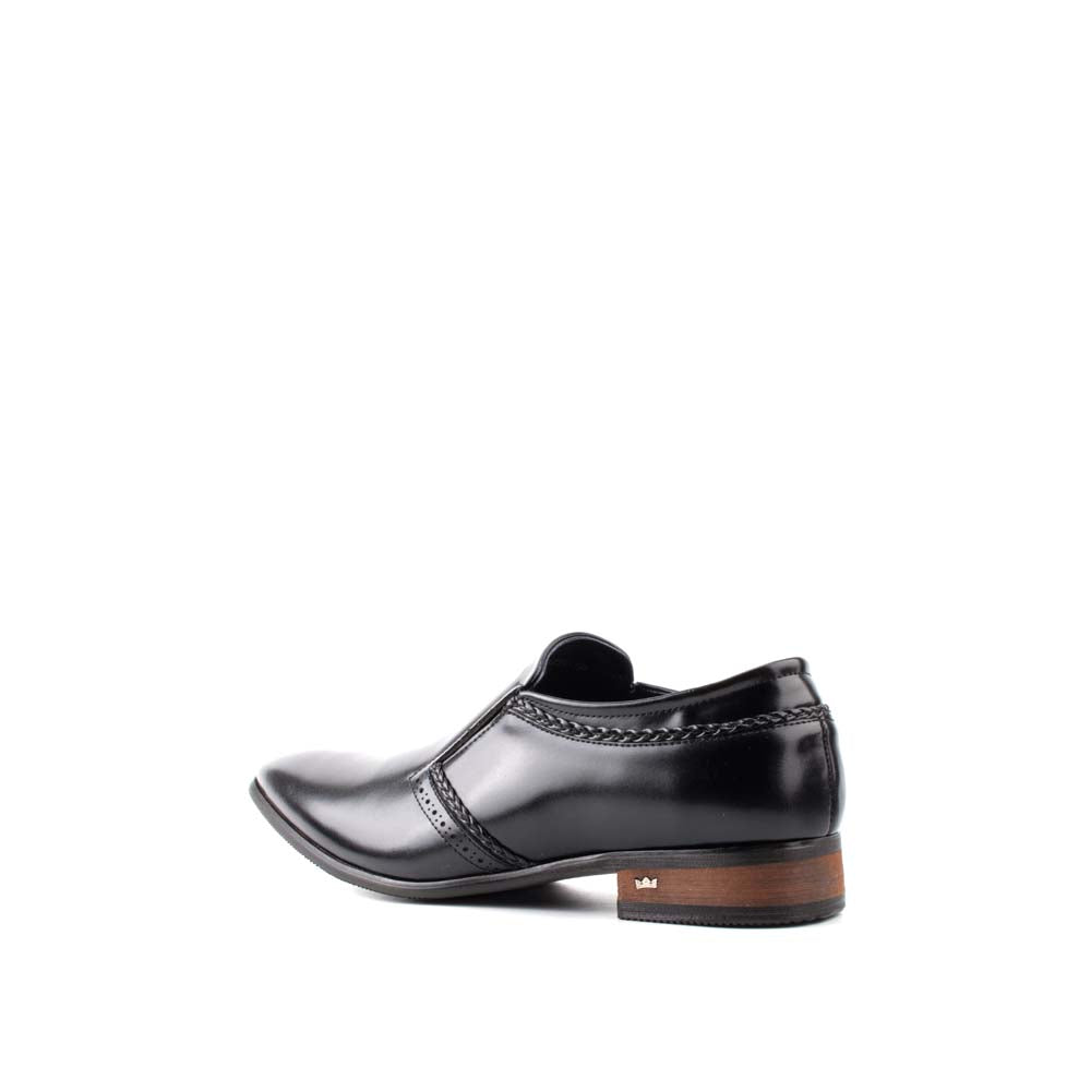 LR LARRIE Men Black Smooth and Shiny Formal Shoes