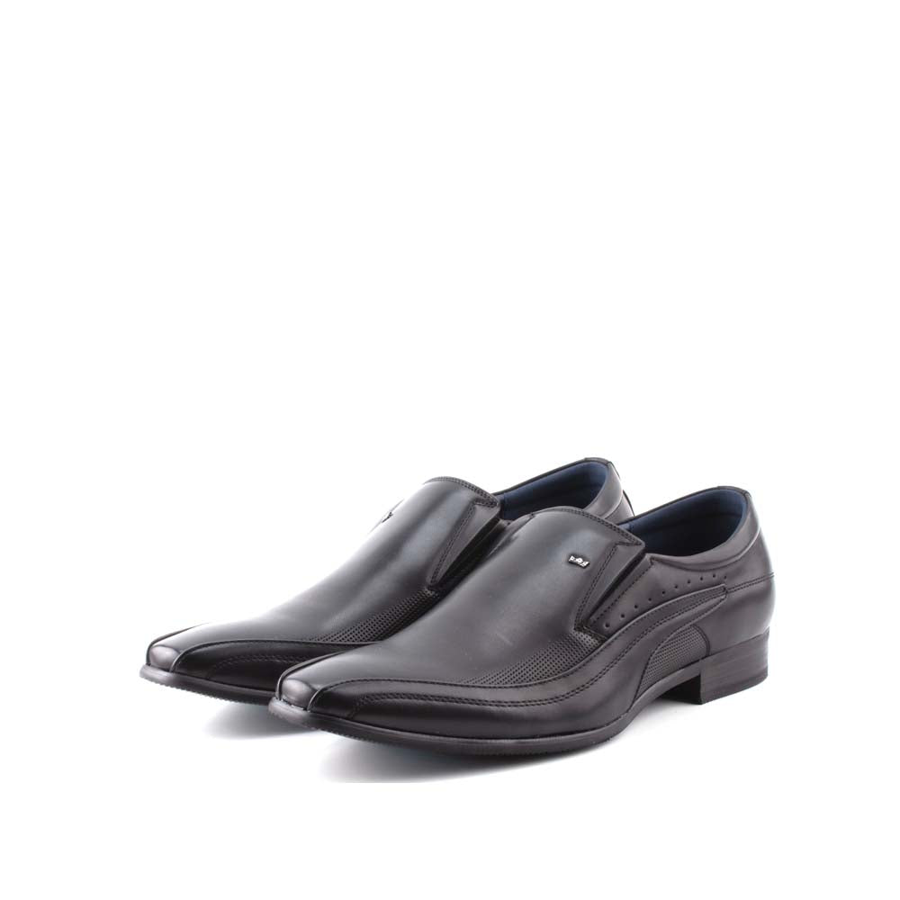 LR LARRIE Men Black Soft Shiny Formal Shoes