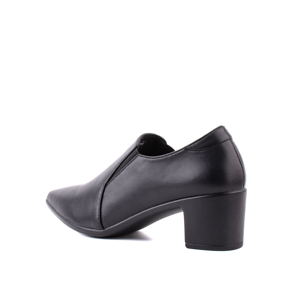 LARRIE Ladies Black Elastic Formal Heels