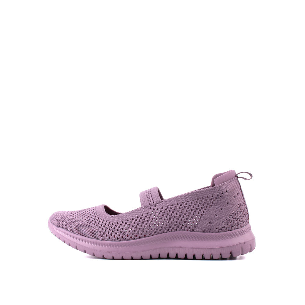 LARRIE Ladies Purple Stretchy Secure Sporty Sneakers