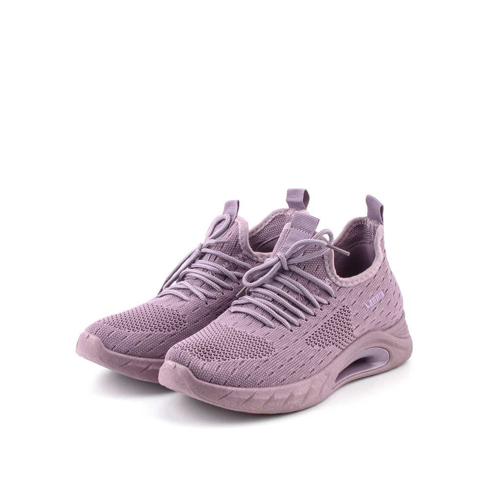 LARRIE Ladies Purple Lace Up Fit Kusyen Sneakers