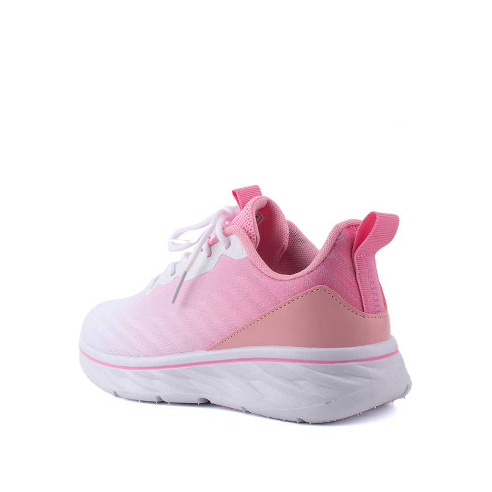 LARRIE Ladies Pink Fashion Ombre Knit Sneakers