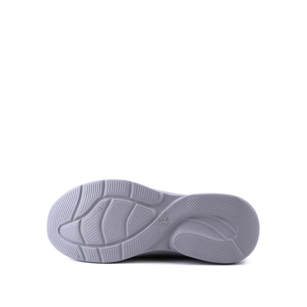 LARRIE Ladies Grey Slip-On Comfort Casual Sneakers