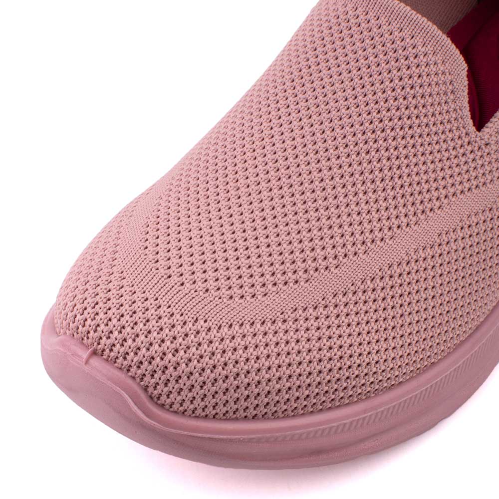 LARRIE 女士粉色一脚蹬舒适休闲运动鞋