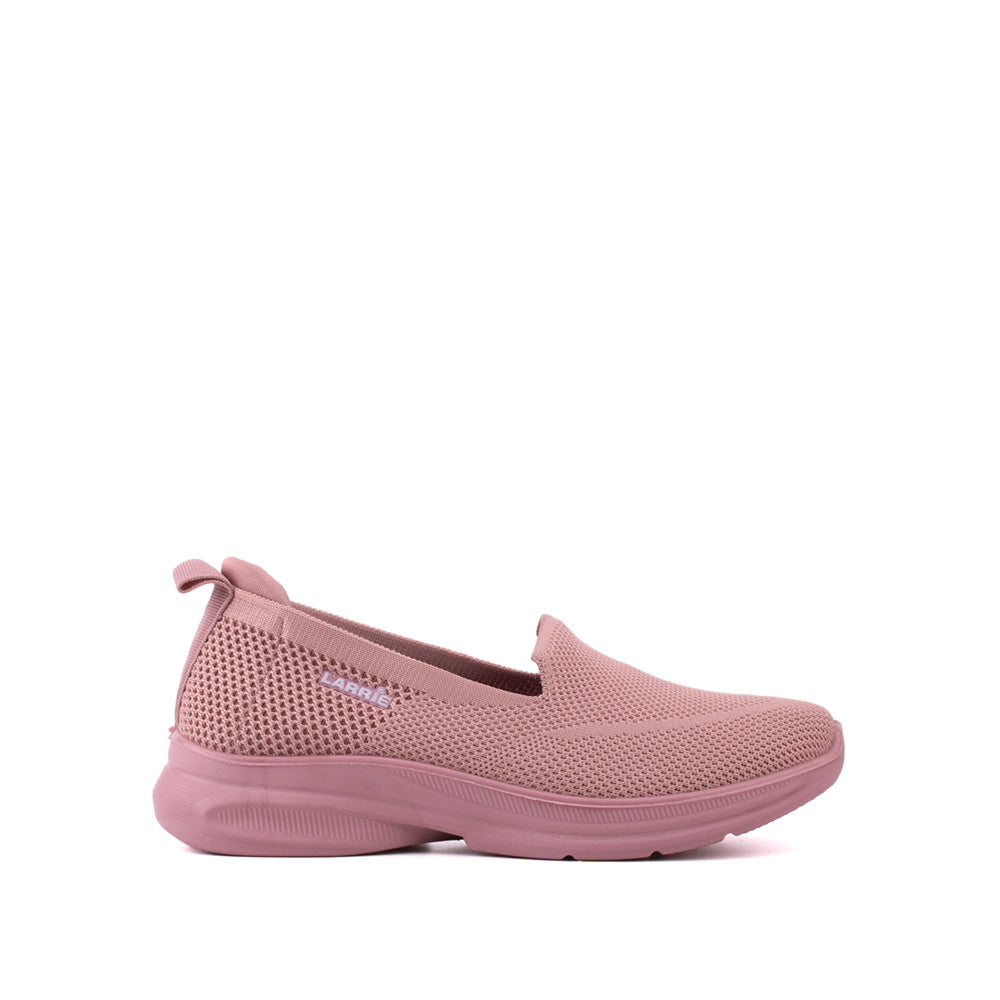 LARRIE Ladies Pink Slip-On Comfort Casual Sneakers