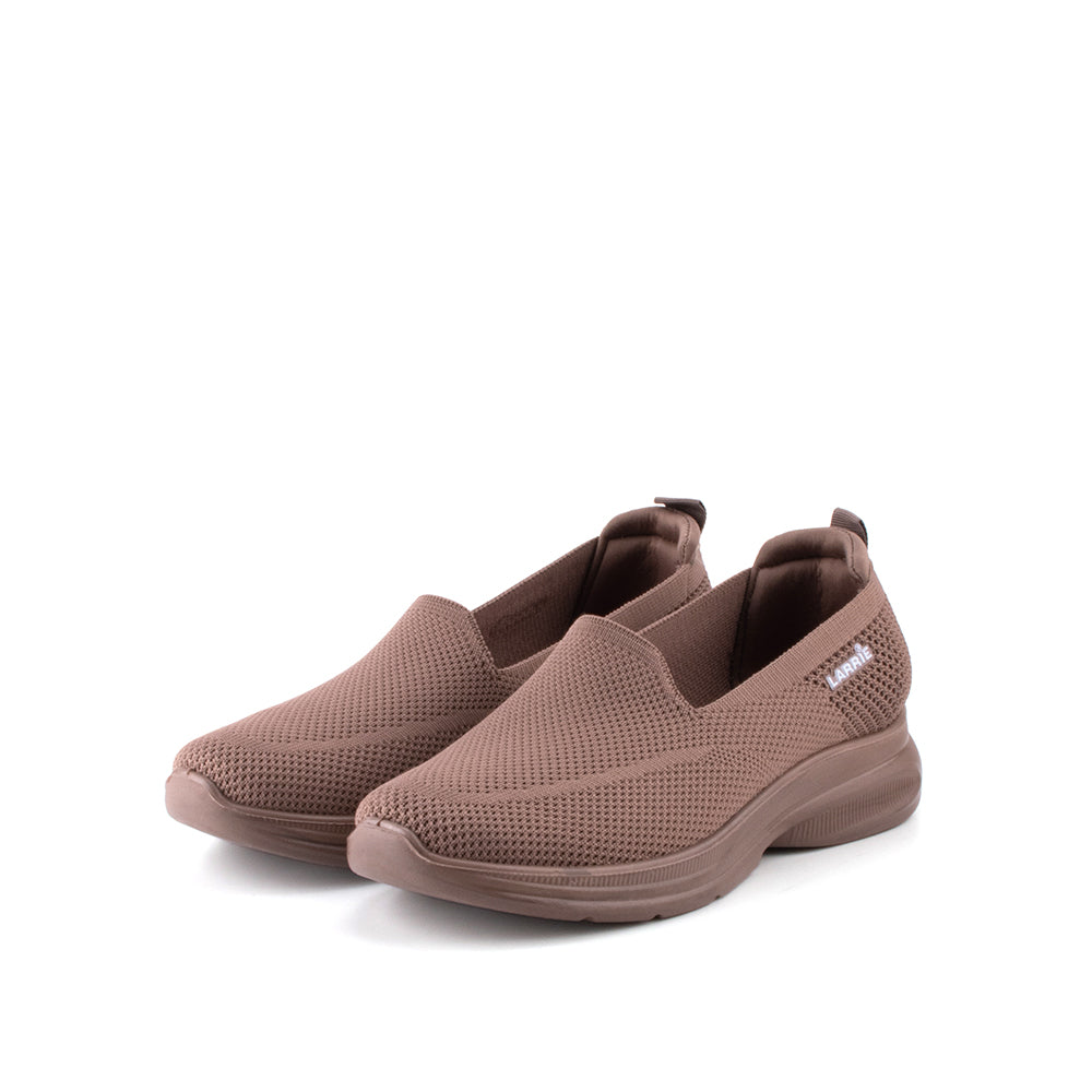 LARRIE Ladies Khaki Slip-On Comfort Casual Sneakers