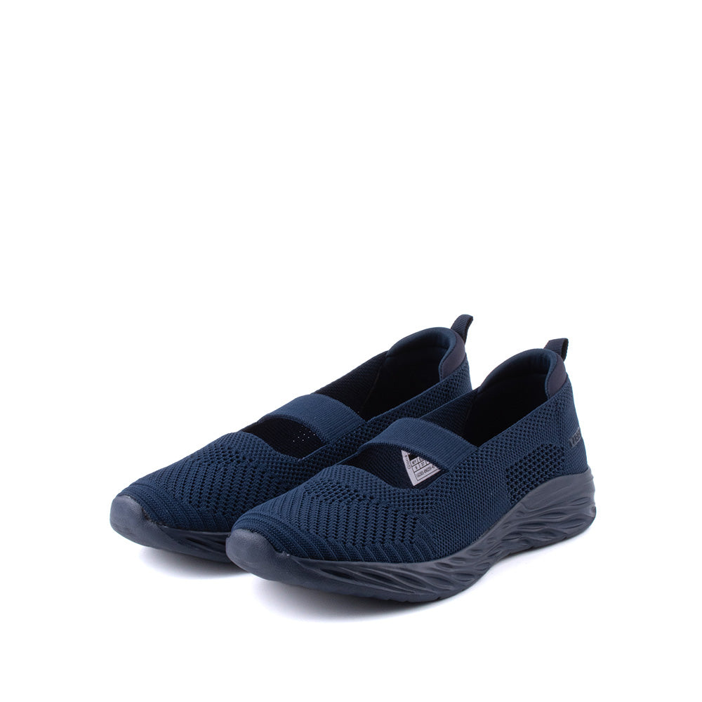 Flat Sporty Stretchy Ladies Navy LARRIE 